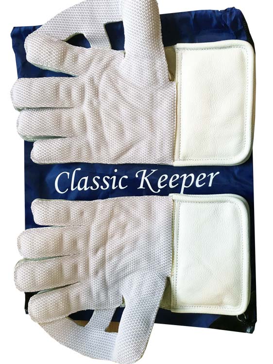 Classic White Wicket Keeping Gloves